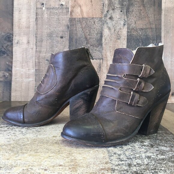 Freebird by Steven Malbc fb-malbc Brown Ankle Boots Booties Womens 7 - Picture 1 of 12